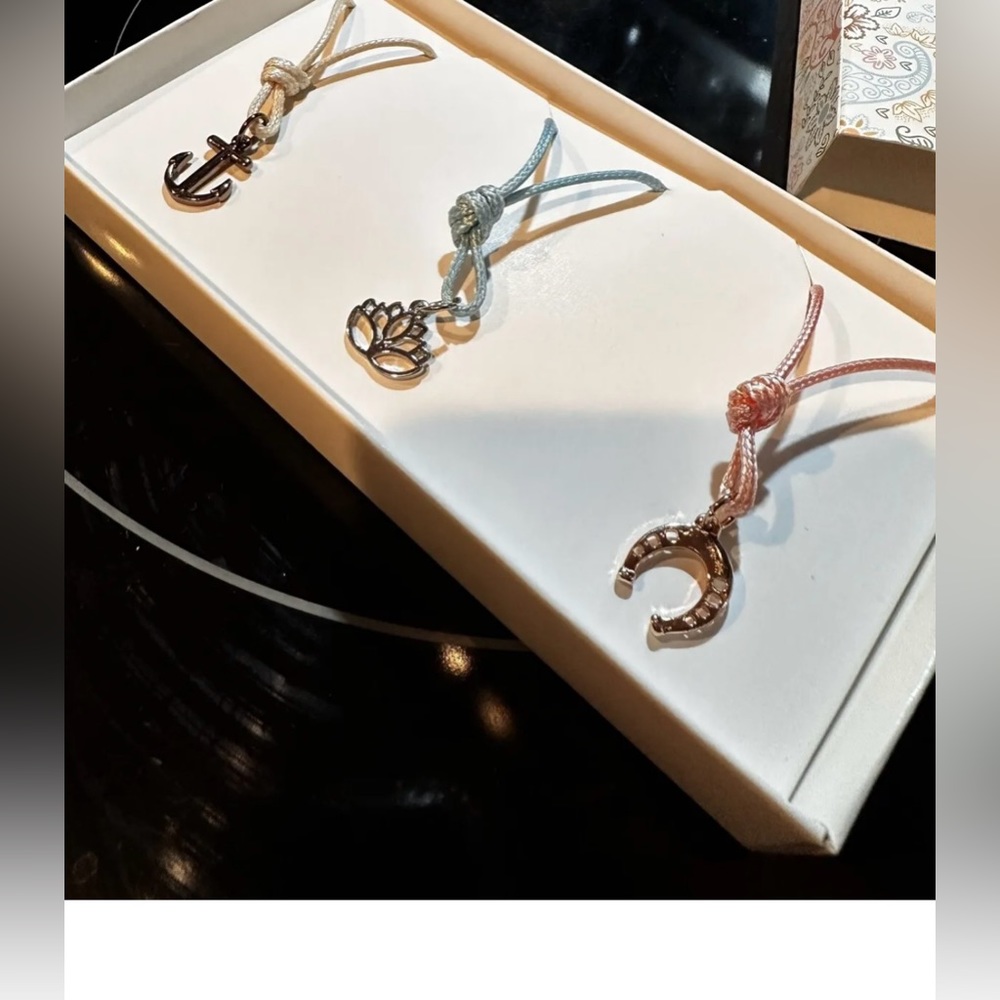 Gemma Stone Trio Necklaces Horseshoe, Lotus , Anchor